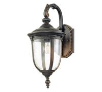 Lampe D'Extérieur Mur E27 H: 54,3 CM Rustique Aluminium Verre IP44 Extérieur