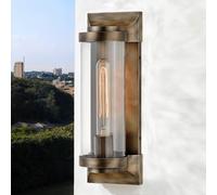 Lampe D'Extérieur Mur E27 IP44 35,6 CM Haut En Bronze Verre Aluminium Porte