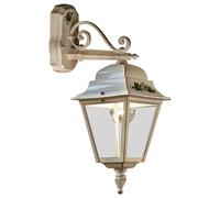 Lampe D'Extérieur Mur Lanterne Aluminium E27 IP43 H:53 CM Rustique en Blanc Or