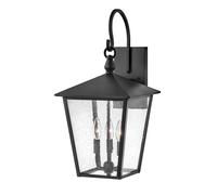 Lampe D'Extérieur Mur Noir 58,5 CM Haut IP44 3x E14 Rustique Lampe Jardin Cour