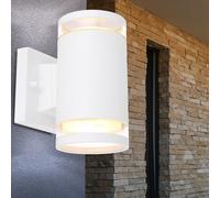 Lampe D'Extérieur Murale Spot Up & Down Projecteur Aluminium Blanc Hauswandlampe