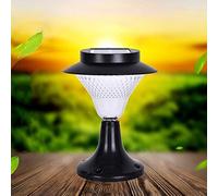 Lampe d'extérieur Pier Light, lampadaire d'extérieur Moderne, éclairage de Poteau extérieur en Finition Noire avec Verre Transparent