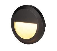 Lampe d'extérieur pour escalier, éclairage de façade, éclairage d'escalier, éclairage de terrasse, ronde, IP65, LED 2 W, 80 lm, blanc neutre, D x H 15 x 2,7 cm