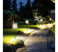 Lampe Solaire Spots à Encastrer Extérieure LED Fumée Noir Kristalloptik 4er Set