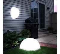 Lampe D'Extérieur Solaire Jardin Sphérique Applique Murale LED Demi-Boule 2x