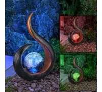 Lampe D'Extérieur Solaire Lampadaire Variateur de Couleur Jardin Boule Verre