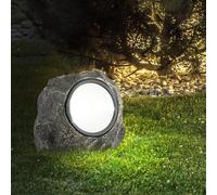 Eclairage extérieur solaires Globo Lighting rocher solaire - plastique gris - plastique translucide - ip44