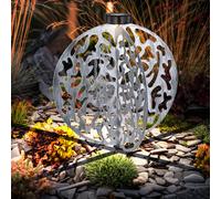 Lampe D'Extérieur Spots à Encastrer Solaire Jardin Argent LED Terrasses Chaude