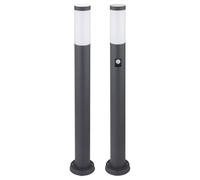 Lampe d'extérieur sur pied Lampe d'extérieur Détecteur de mouvement Anthracite H 80 cm Lot de 2