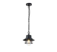 Lampe d'extérieur suspension lampe suspendue lampe de balcon acier inoxydable verre clair noir E27