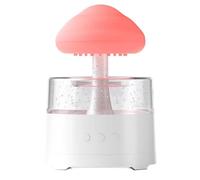 Lampe diffuseur de pluie en forme de champignon - Lampe cascade - Son réglable - 7 couleurs dégradées - Appareil d'aromathérapie relaxant - Pour lire, dormir, famille, amis