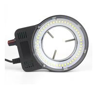 Lampe d'illuminateur de lumière annulaire réglable USB 48 LED SMD pour loupe de caméra industrielle de microscope industriel - Noir