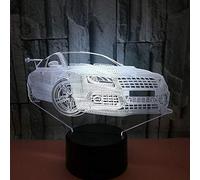 Lampe d'illusion 3D pour chambre à coucher - Veilleuse LED - Petite lampe de table - Lumière d'ambiance - Pour chambre de bébé - Décoration de chambre d'enfant - Touches de cadeau d'anniversaire