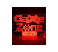 Lampe d'illusion 3D VORMOR Veilleuse LED Forme GAME ZONE Tactile 7 Couleurs Multicolore
