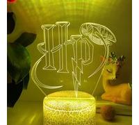 Lampe d'illusion 3D VORMOR Veilleuse LED Tactile 7 Couleurs avec Télécommande - Harry Potter Multicolore