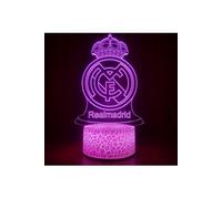 Lampe d'illusion 3D VORMOR Veilleuse Tactile 7 Couleurs avec Télécommande - Real Madrid CF Multicolore G