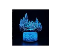 Lampe d'illusion VORMOR 3D Veilleuse Tactile 7 Couleurs avec Télécommande - Hogwarts Multicolore G