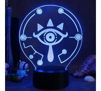 Lampe d'illusion VORMOR 3D Veilleuse Tactile Forme Zelda Eyeil de Cauchemar 7 Couleurs Multicolore