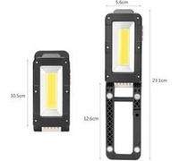 Lampe d'inspection flexible de torche magnétique rechargeable cob + led travail sans fil - noir Noir G