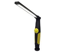 Lampe D'inspection Rechargeable Cob, Luminosité Réglable, Base 360° | Abs, Caoutchouc et Cuivre, Poignée Antidérapante Ergonomique, Éclairage Multi-angle, Couleur Jaune
