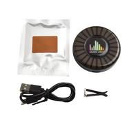 Lampe d'intérieur de voiture RVB à LED à commande vocale avec désodorisant d'aromathérapie, lampe rythmique 24 couleurs pour musique/voix, support de prise rechargeable par USB