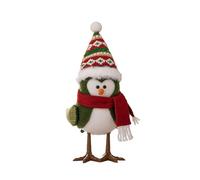 Lampe d'oiseau éclairée Ornement de table de Noël Décorations en peluche Figurine de poupée créative Décoration de fenêtre Fournitures de fête