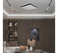 Lampe dôme design carrée | IP20 | Corps noir | 38W| 4000 Lumens | 4000K