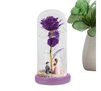 Lampe Dôme Floral | Romantique LED pour Alimenté par Batterie: avec Base en ABS Robuste, Cette Création Fournit Un Stockage Permanent Qui Est Lampe