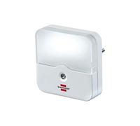 Brennenstuhl Lampe d'orientation LED carrée veilleuse avec capteur de gradation pour prise Blanc