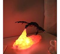Lampe Dragon TTSAM, Lampe de Nuit en Forme de Dragon 3D Imprimé, Cadeau Créatif en Forme de Dragon, Lampes de Dragon Respirant le Feu, Lampes USB Rechargeables pour Donjons et Dragons, Cadeaux pour
