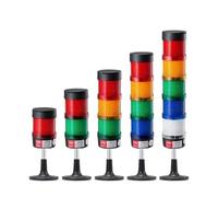 Lampe d'urgence à tige droite, base de disque, lampe d'avertissement à LED, tour d'éclairage DC12V/24V AC110V/220V/380V, sans buzzer(3Layers 220V no Buz)