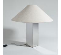 Lampe effet miroir et abat-jour conique en polyester recyclé crème 50x50x50cm Beige