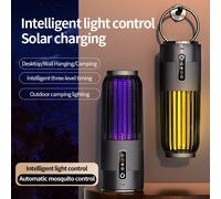Lampe électrique anti-moustiques, piège à insectes, lumière extérieure de Camping, chargeur solaire USB, répulsif d'insectes 2025 Silver USB plug in