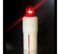 LAMPE ÉLECTRONIQUE VOTIVE POUR CIMETIÈRE - AUTONOMIE EXTRA-LONGUE 1,5 ANS/8 MOIS | Bougies LED à piles pour cimetière autonomie extra-longue 245/547 jours. (ROUGE CLIGNOTANT, GRAND - LOCULUS)