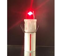 LAMPE ÉLECTRONIQUE VOTIVE POUR CIMETIÈRE - AUTONOMIE EXTRA-LONGUE 1,5 ANS/8 MOIS | Bougies LED à piles pour cimetière autonomie extra-longue 245/547 jours. (ROUGE CLIGNOTANT, PETIT - OSSUAIRE)