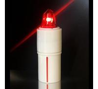 LAMPE ÉLECTRONIQUE VOTIVE POUR CIMETIÈRE - AUTONOMIE EXTRA-LONGUE 1,5 ANS/8 MOIS | Bougies LED à piles pour cimetière autonomie extra-longue 245/547 jours. (ROUGE FIXE, GRAND - LOCULUS)