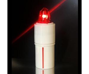 LAMPE ÉLECTRONIQUE VOTIVE POUR CIMETIÈRE - AUTONOMIE EXTRA-LONGUE 1,5 ANS/8 MOIS | Bougies LED à piles pour cimetière autonomie extra-longue 245/547 jours. (ROUGE FIXE, GRAND - LOCULUS)