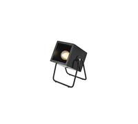 - Lampe en bois et métal carrée Hefty - H. 17 cm - Noir - Hefty