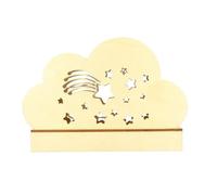 Lampe En Bois Led À Décorer 'artemio - Rainbow' Nuage Etoile 25x13.7x5.5 Cm