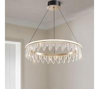 Lampe en Cristal de Luxe légère Moderne, Lustre en Forme de Feuille d'art, Lustre en Plumes de Cristal, pour l'éclairage du Salon de la Chambre de l'hôtel du Restaurant, 50 cm