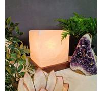 Lampe en cristal de sel blanc - cube