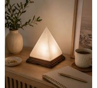 Lampe en cristal de sel blanc - pyramide