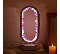 Lampe en cristal naturel avec luminosité réglable et trois modes d'éclairage, alimentation USB