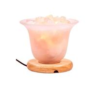 Lampe en cristaux de Quartz rose et sel