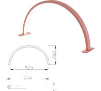 Lampe en demi-lune personnalisée, à intensité variable, style moderne, abat-jour orienté vers le bas, P 55CM Pas de strass