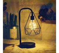 Lampe en fil de cuivre pour chambre à coucher, arrière-plan de la maison, bureau, veilleuse de décoration, lampe à piles (style batterie en fer).