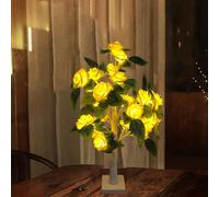 Lampe en forme d’arbre rose, lampe nocturne à fleurs de rose, lumières de table roses LED, lampe basse pour filles, cadeau pour la fête des mères, arbre de table illuminé pour décor de Noël, mariage