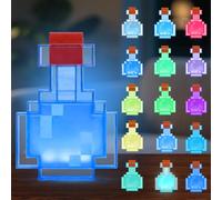 Lampe en forme de bouteille de potion magique, 15 couleurs, lampe artisanale avec décoloration lors de la secoue, veilleuse rechargeable pour enfants, chambre à coucher, salle de jeux et décoration de