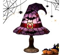 Lampe en forme de chapeau de sorcière - Lumière effrayante en forme de chapeaux de sorciers pour l'atmosphère d'Halloween, lampe de bureau créative avec lueur décorative, lanterne à thème pour table à