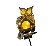 Lampe en forme de hibou fabriquée en acier robuste qui tourne à faible | Hibou en métal avec changement de vitesse pour éclairer votre jardin la nuit et lumière douce pour terrasse
